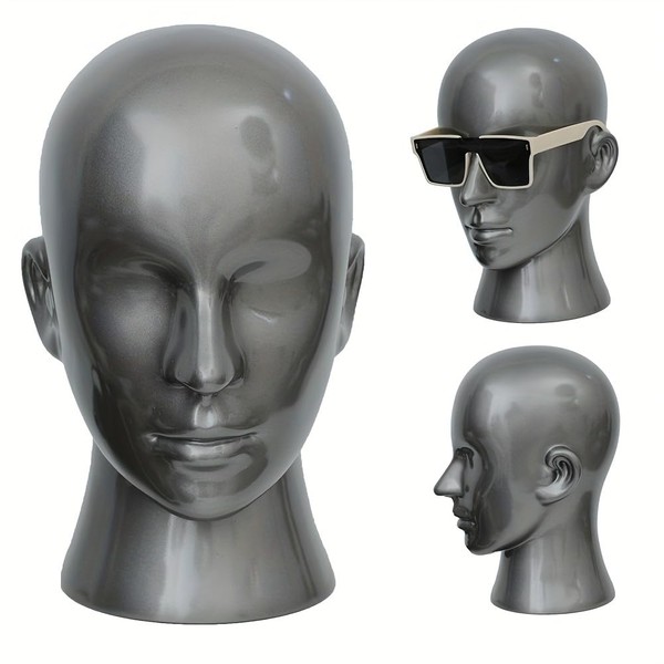 Tcwuzick Male Mannequin Head Professional Manikin Head for Display Wigs