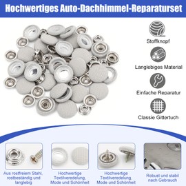 80 Piece Roof Liner Repair Set - Car Roof Liner Repair Rivets with Screwdriver and Tape Measure, Car Roof Rivets, Roof Liner Repair Rivets, Car Roof Liner Repair for All Car Rivets Set