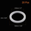 TOP-VIGOR 20Pcs PTFE Flat Washers 24mm OD 18mm ID 2mm