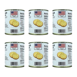 Future Essentials Sailor Pilot Bread Crackers 9.9 Oz per Can Ship’s Biscuit Ready to Eat Survival Food #2.5 Can (12 Servings Each) Pack of 6 Long-Term Emergency Storage Food 30-Year Shelf Life