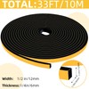 33Ft Weather Stripping Door Seal,Self Adhesive Weather Strip,Window Weather Stripping