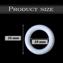 100 Pieces Roman Blind Curtain Rings, O Rings Plastic Rings for Roman Shades (White, 16 mm)