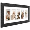 Gaevuian 8x24 Picture Frame Display 5 opening 4X6 Picture Frame
