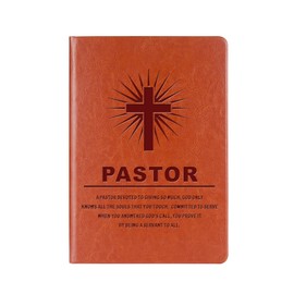 WHLBHG Pastor Gifts Pastor Leather Journal Notebook Pastor Appreciation Gifts Christian Gifts Minister's Gift Pastor Definition Notebook Birthday Gift (Devoted to giving)
