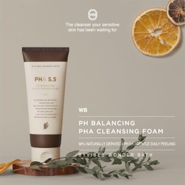 CHOSUNGAH BEAUTY PH Balancing PHA Cleansing Foam - Korean Face Wash for Sensitive Skin, Gentle Hydrating Facial Cleanser, Exfoliating Skin care, 4.4 Fl Oz (130ml)