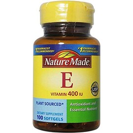 Nature Made Vitamin E 400 I.U. Softgels 100 ea (Pack of 5)