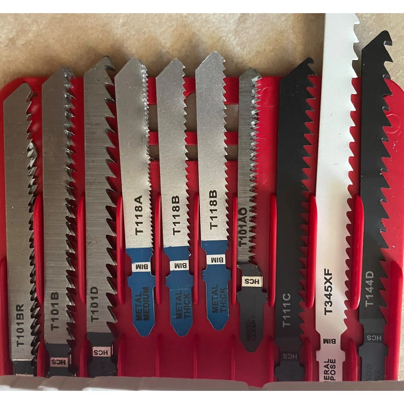 Hyper Tough 15-Piece T-SHANK JIGSAW BLADE SET (Hyper Tough)