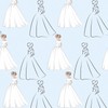 RUSPEPA Wedding Wrapping Paper Roll, Mini Roll, Elegant Bride Illustration