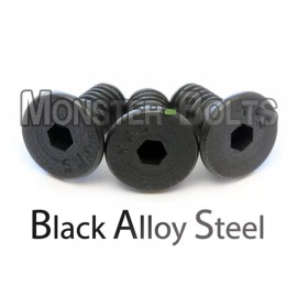 MonsterBolts Kahler - Guitar Locking Nut / String Clamp Screws - Qty 3 - Black Alloy Steel
