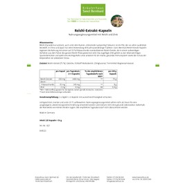 Sanct Bernhard Reishi Extract Capsules with Zinc 120 Capsules