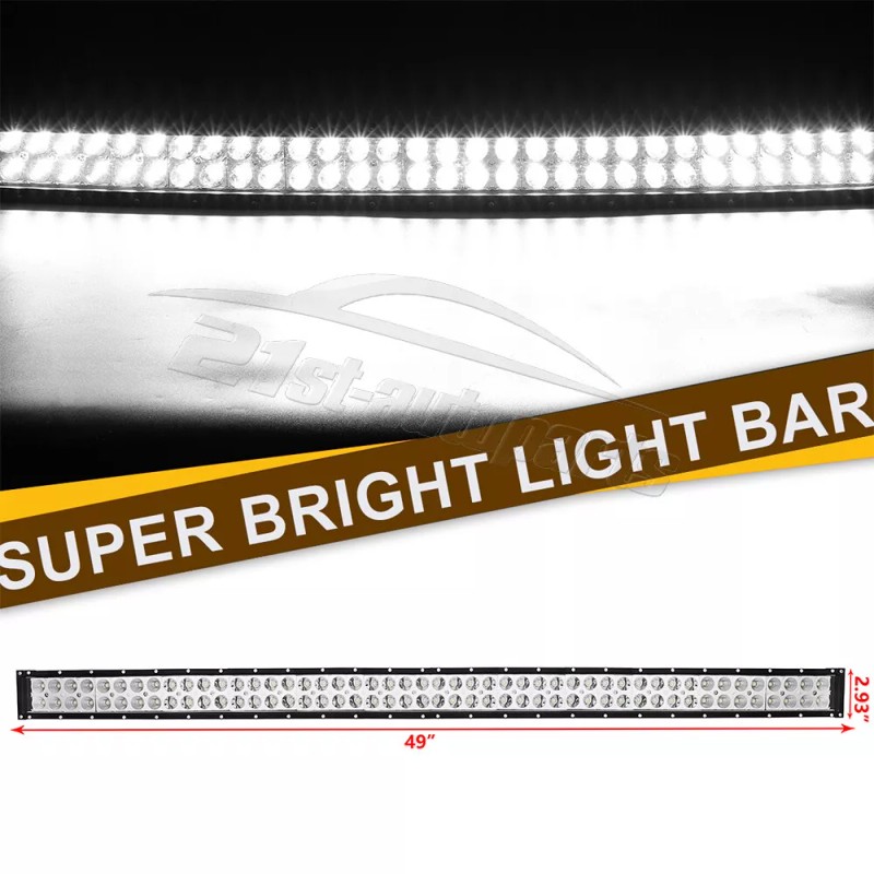 21ST Roof 50" Combo Cruved LED Light Bar Wire Switch
