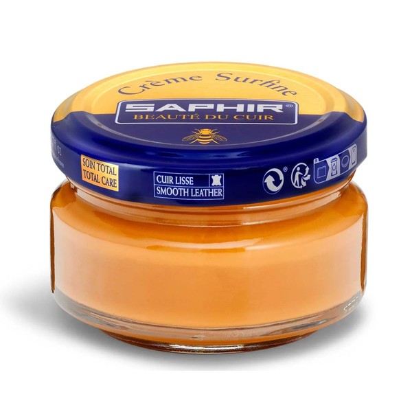 SAPHIR Creme Surfine Pommadier Shoe Polish - Beeswax Cream for