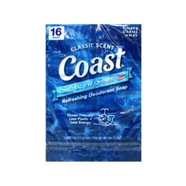 Coast Refreshing Deodorant Soap - Bar Soap with Thick Rich Lather - Clean Rinsing Formula for Fresh, Non-Dry Skin - Classic Scent - 16bars, 4oz. (113g)each / Total New Wt 4lbs. (1.8kg).
