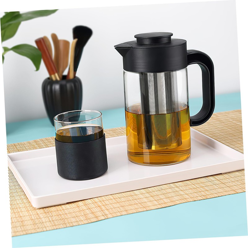 GRIRIW Elegant Design Tea Pot Large Capacity Beverage Pitcher Glass
