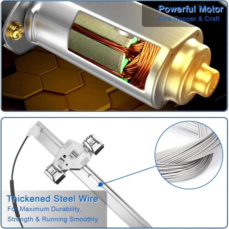 Kible For 2003-2009 Hummer H2 4 Door Set Power Window