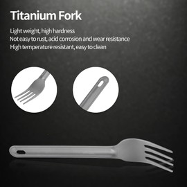 Spork/Spoon,Metal Cutlery Set Easy to Clean Lightweight Wear‑Resisting for Camping Backpacking Traveling Picnic Hiking (Fork)