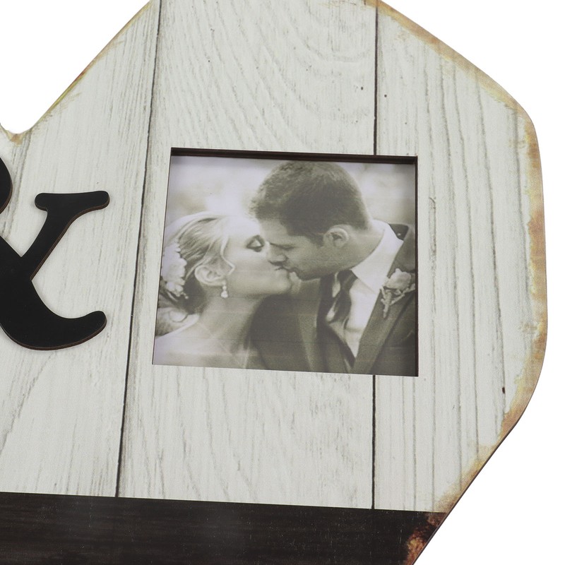 Wood Wedding Picture Frame Key Hook Wall Hanging Decoration Love