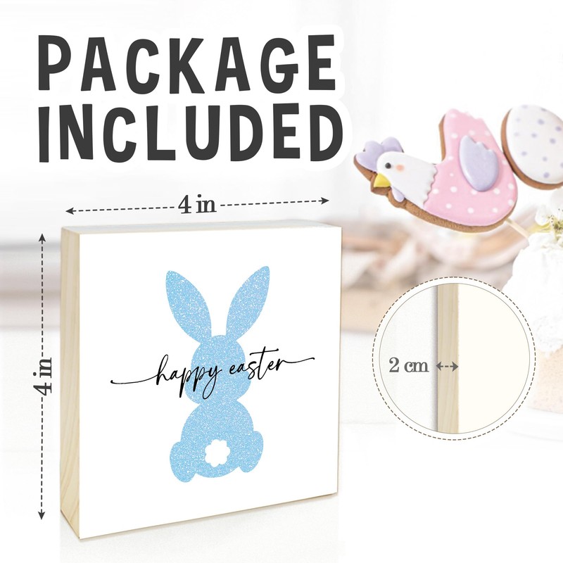 Rdtcgvss 4" X 4" Funny Easter Decor Desk Decor -
