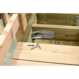 Simpson Strong-Tie DTT2SS DTT Stainless-Steel Deck Tension Tie for 2X Including 1-1/2 Inch Strong Drive SDS Screws, 14 Gauge Deck and Fence Connector (Each)