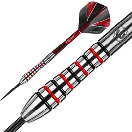 WINMAU Champions - Dennis Priestley 25g Tungsten Steeltip Darts Set with Flights and Prism Shafts (Stems)