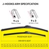 DOGTAIL 18"+ 18" Wiper Blades for Jeep Commander 2006-2010 Chevrolet