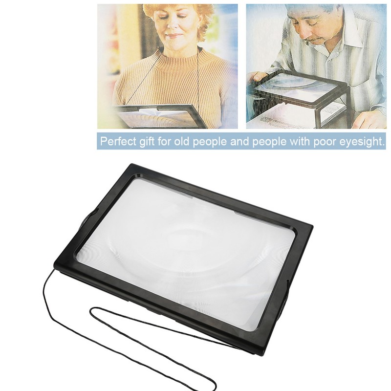 Foldable Ultrathin A4 Full Page Magnifying Glass with 3X Magnifier