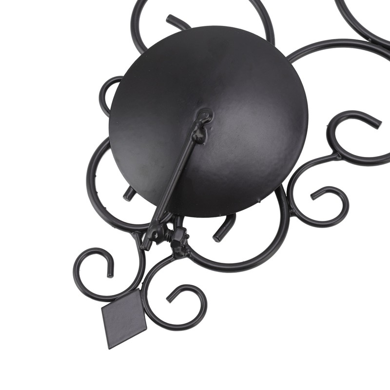 2 Pcs Candle Holder Exquisite Classical Style Black Iron Wall