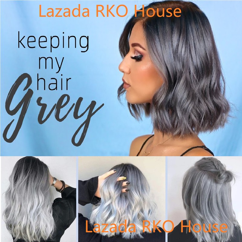 (ASH GREY)VIKADA lock Colour Shampoo 300ml (Hair Color Shampoo) lock