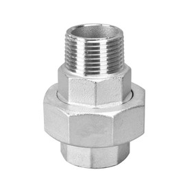 304 Stainless Steel Pipe Joint Internal and External Threaded Union Quick Connect Hose Fitting Plumbing Connector for Water, Oil, Gas(DN20)