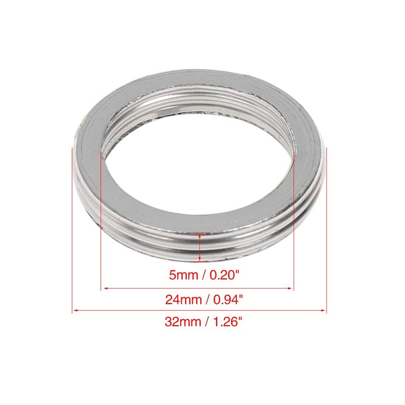 F FIERCE CYCLE Motorcycle Exhaust Pipe Seal Metal 24 mm