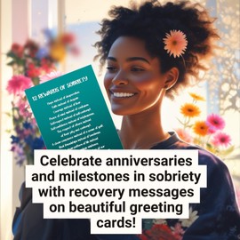 Alcoholics Anonymous/12 Step Sobriety Anniversary Greeting Cards Sized 5x7 (10) - AA Anniversaries, Sober Birthdays & Gifts- Sobriety Gifts