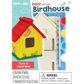 Works of Ahhh... Mini Craft Set - Bird House Build & Paint Family Craft Set
