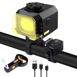 LoTanop Ultra-Bright Rechargeable Bike Light, IPX5 8 Modes Including Fog Lights, Type-C Fast Charging, Rear Light with 5 Modes – Ideal for Night Riding, Mountain Biking, Commuting, Road Cycling