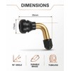 TISCH PVR60 Motorcycle Tyre Valve 2x 90° Angled Brass Valve