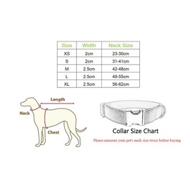 RC GearPro Nylon Adjustable Dog Collar Khaki Check Pattern Zinc Alloy Metal Easy to Use Buckle Dog Collar in 5 Different Sizes (XS Neck (23-30 cm)