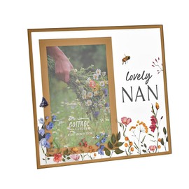 Floral Glass Photo Frame 4' x 6' - Nan