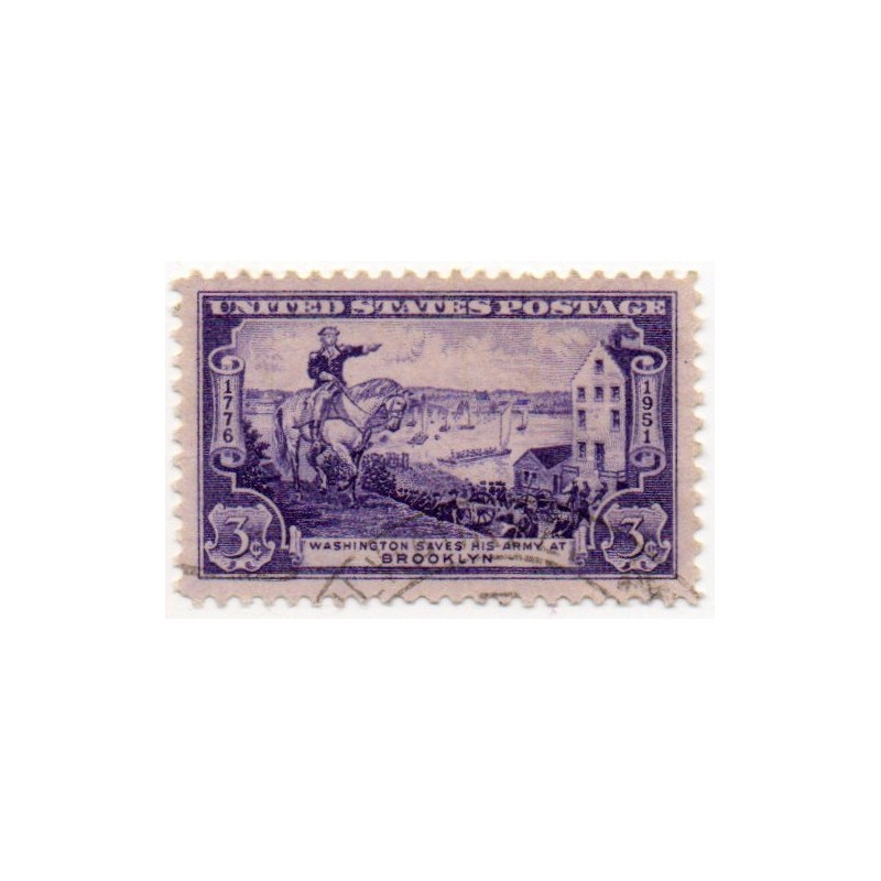 USA Postage Stamp Single 1951 Battle Of Brooklyn Issue 3