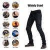 LOMENG Summer Motorcycle Pants Breathable Motorbike Motocross Cycling Jeans with