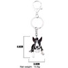 WEVENI Acrylic American Pit Bull Terrier Dog Keychains Pet Key
