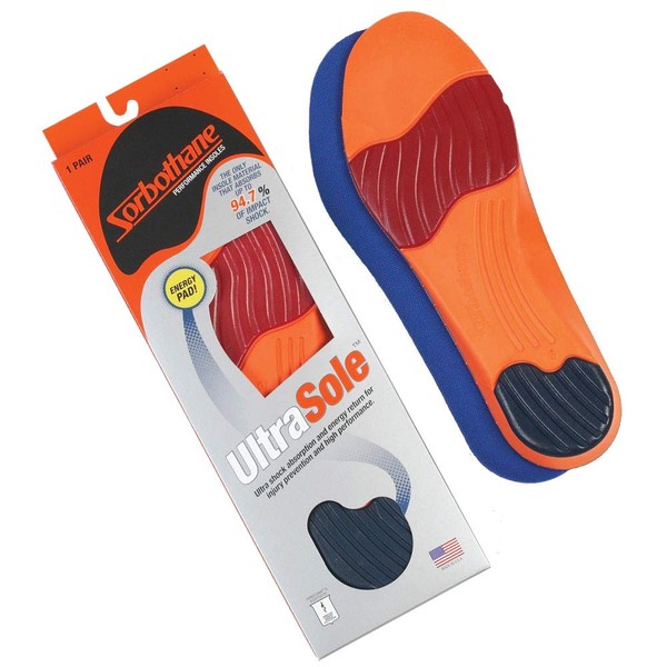 Sorbothane Ultra Sole Insole W 6-7, M 4.5-5.5 (Metric 36-38) - A by Sorbothane