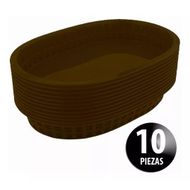 Dilitools Canasta Plástica 27.5 Cm Comida Rápida Paquete Con 10 Pzs