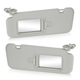 Gray Driver Left Side + Right Passenger Side Sun Visor Replacement Compatible with 2016 2017 2018 2019 Hyundai Elantra Replace 85210-F0100TTX