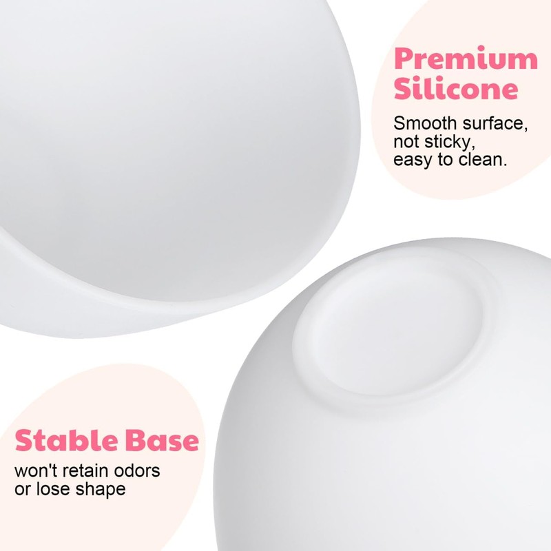 SUPVOX 3-Piece Flexible Silicone Bowl Set: Non-Slip & Unbreakable Mixing