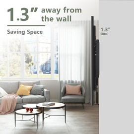 UL Listed Fixed TV Wall Mount for 37-82 Inch Screens, Low Profile TV Mount Fits 16", 18", 24" Studs, Wall Mount Bracket with Quick Release Lock, Max VESA 600x400mm, Holds up to 132 lbs by USX STAR