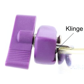 NOVA Multican Sicherheits- Dosenöffner Keine scharfen Kanten Edelstahl (lila)