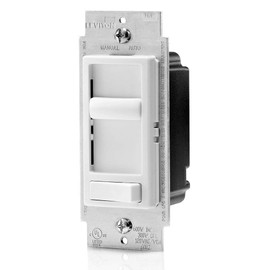 Leviton SureSlide Dimmer Switch for Dimmable LED, Halogen and Incandescent Bulbs, 6674-P0W, White