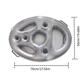 Inflatable Drink Holder, Drinks Coaster, Floating Coaster with 8 Holes, Air Mattress Pool Accessories, Adults for Swimming Pool, Beach Party, Fun