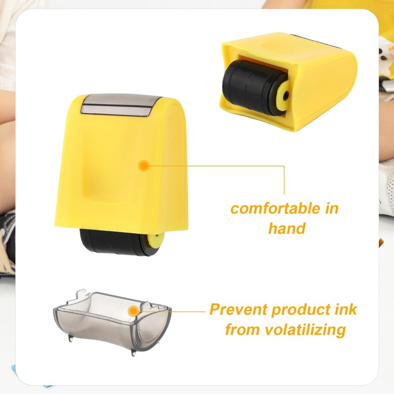 2pcs Dashed Handwriting Lines Practice Roller Stamps Self Inking Line