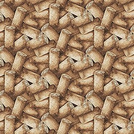 Henry Glass Fabrics After Five Mary Beth Barker Packed Corks Brown