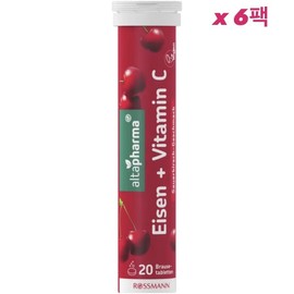 Rothman Alta Pharma effervescent vitamin iron + vitamin cherry flavor 20 pieces, 6 pieces, 20 tablets / 로스만 알타파마 발포비타민 철+비타민 체리맛 20개입, 6개, 20정
